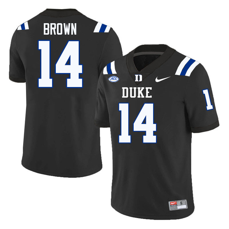 Que'Sean Brown Duke Jersey,Duke Blue Devils #14 Que'Sean Brown Jersey Youth College-Black